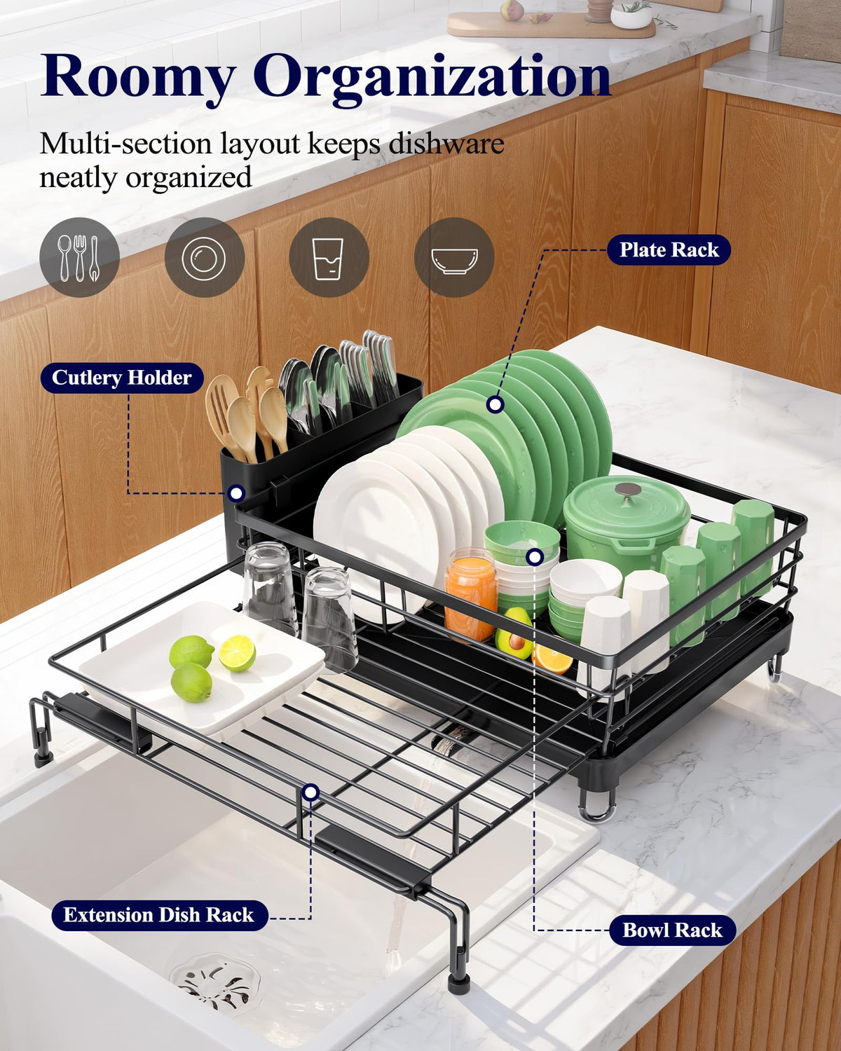 Kitsure adjustable legs demonstrate stable setup for different sink widths