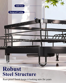 Kitsure tilted drainage design speeds drying and keeps counter dry