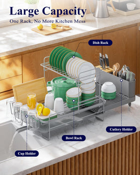 Kitsure easy-install dish drainer being mounted in minutes