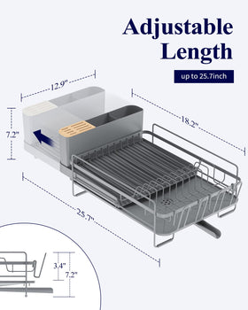 Kitsure drainage system channels water into the sink for a clean countertop.