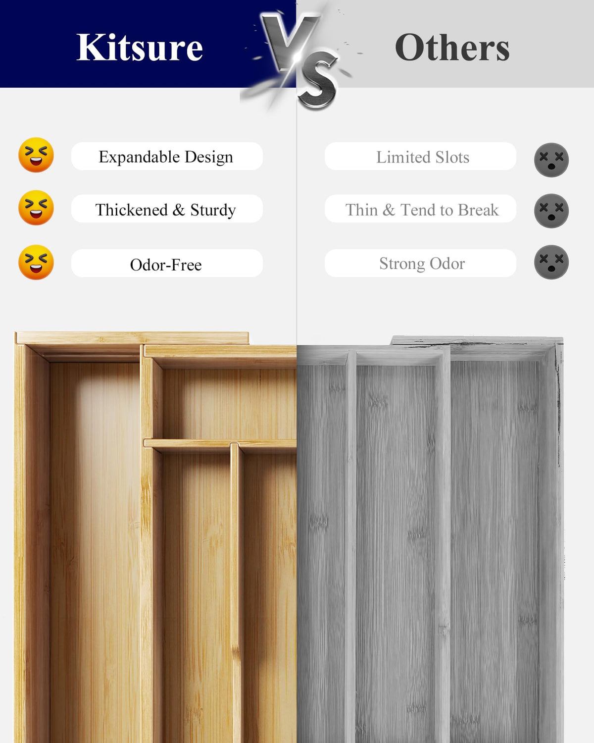 Kitsure organizer used for office stationery and cosmetics beyond the kitchen