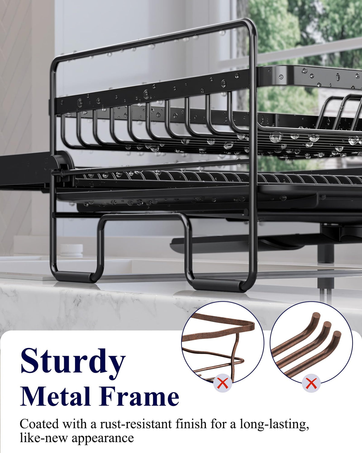 Kitsure non-slip feet prevent sliding during busy kitchen tasks.