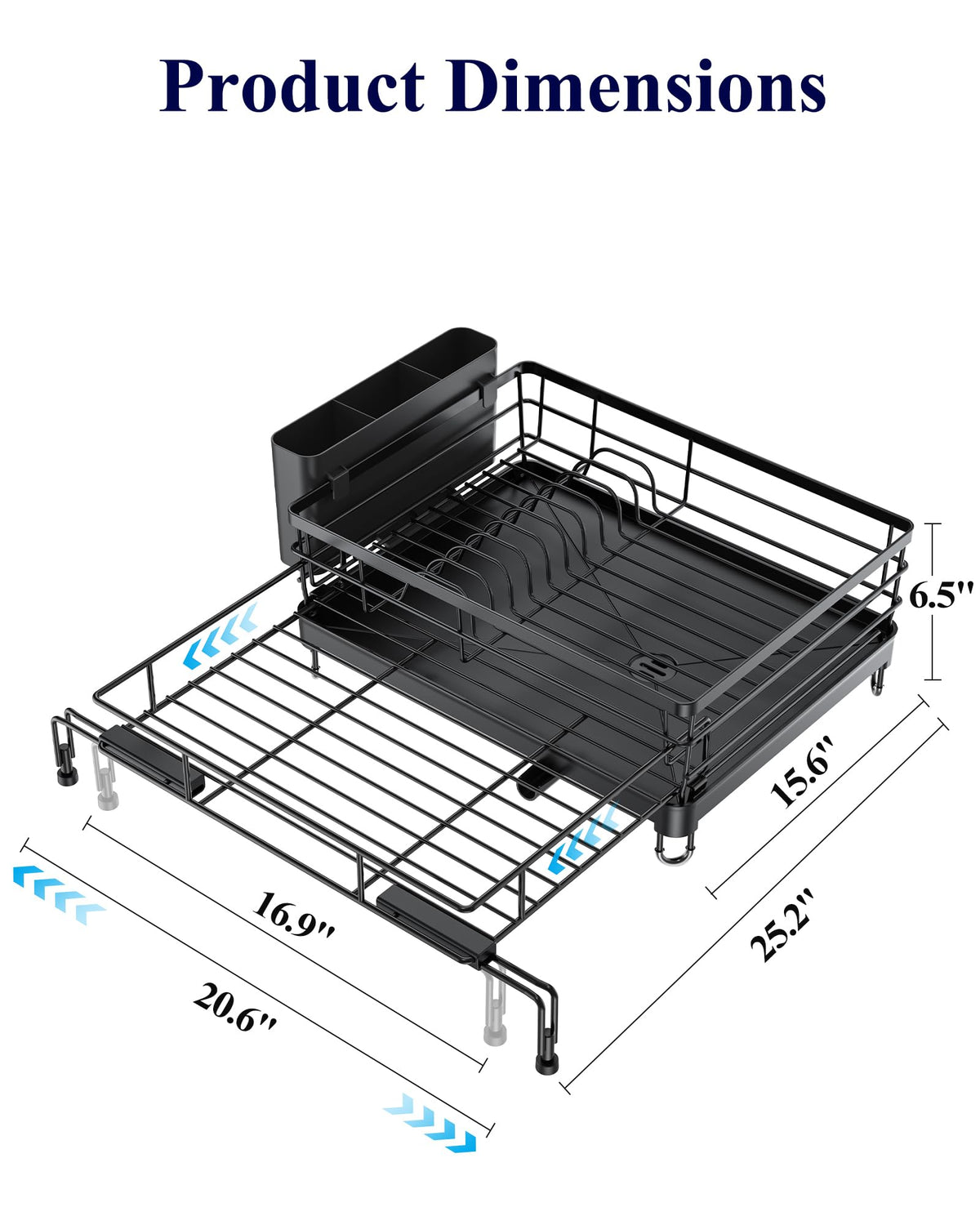 Kitsure removable draining tray channels water back to sink
