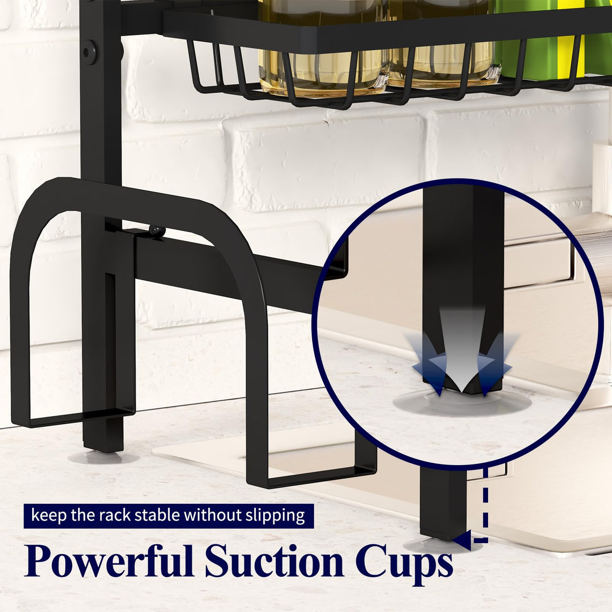Kitsure knife holder safely stores sharp blades during drying.