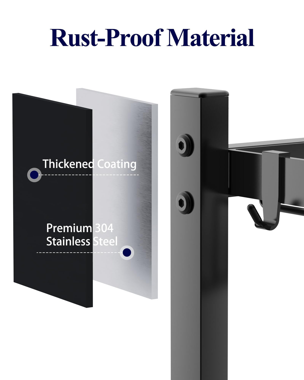 Kitsure utensil holder keeps cutlery within easy reach while drying.