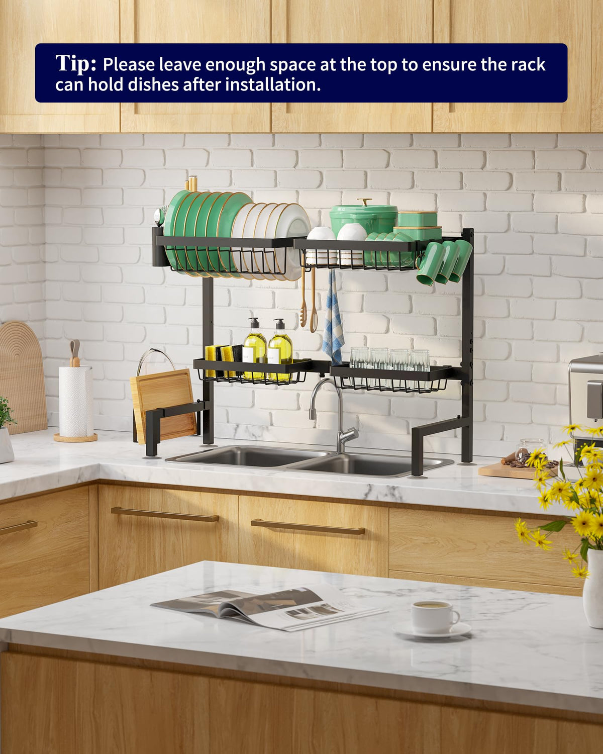 Kitsure five utility hooks maximize hanging space for tools and towels.