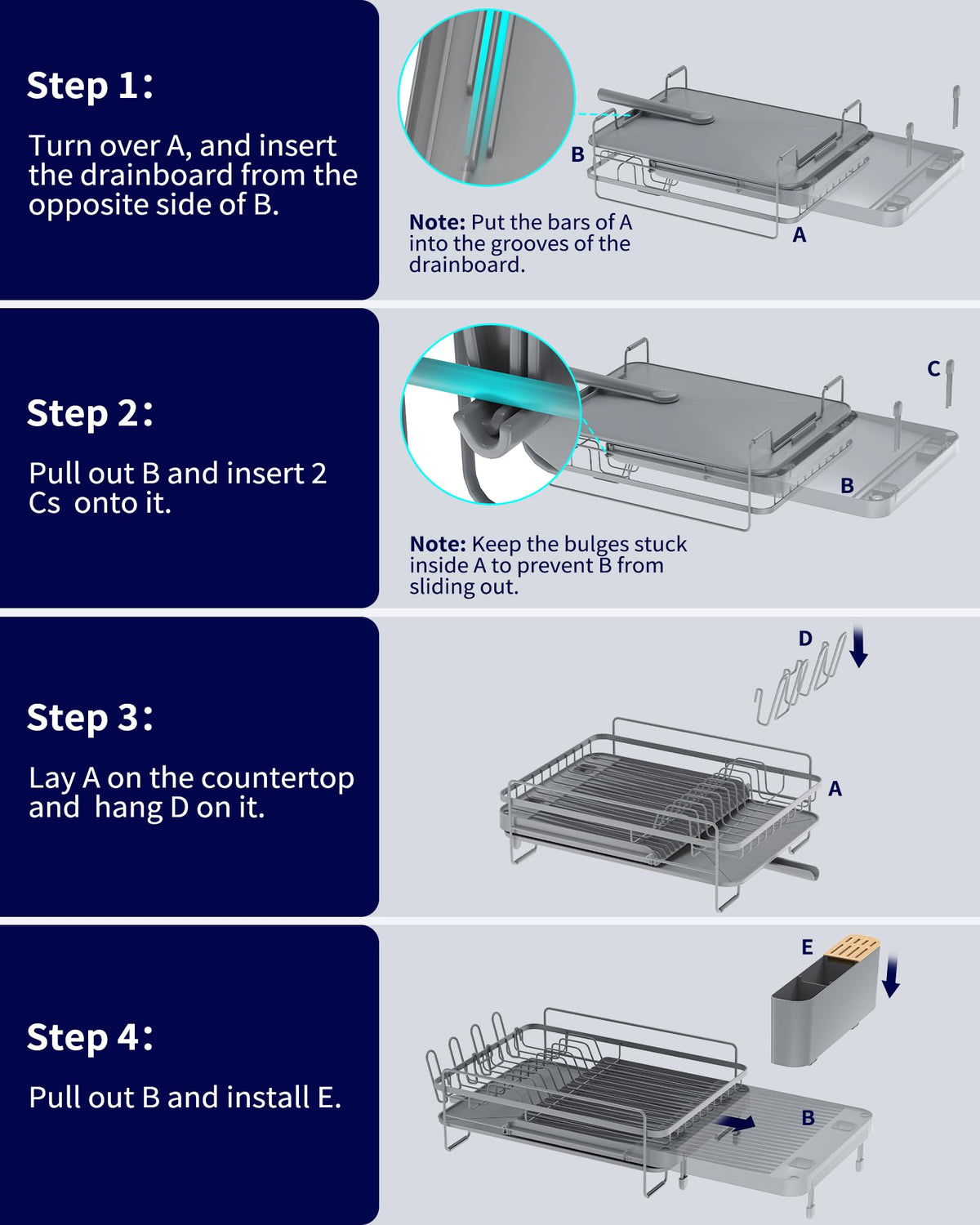Kitsure extendable rack saves counter space and adapts to different layouts.