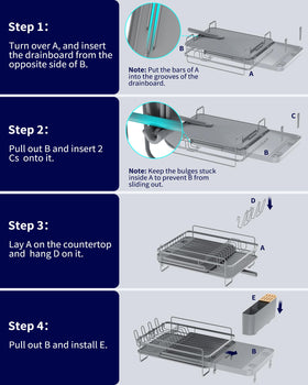 Kitsure extendable rack saves counter space and adapts to different layouts.