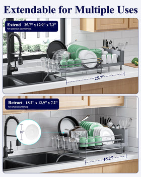 Kitsure stainless steel rack stays rustless and fingerprint-free for easy cleaning.