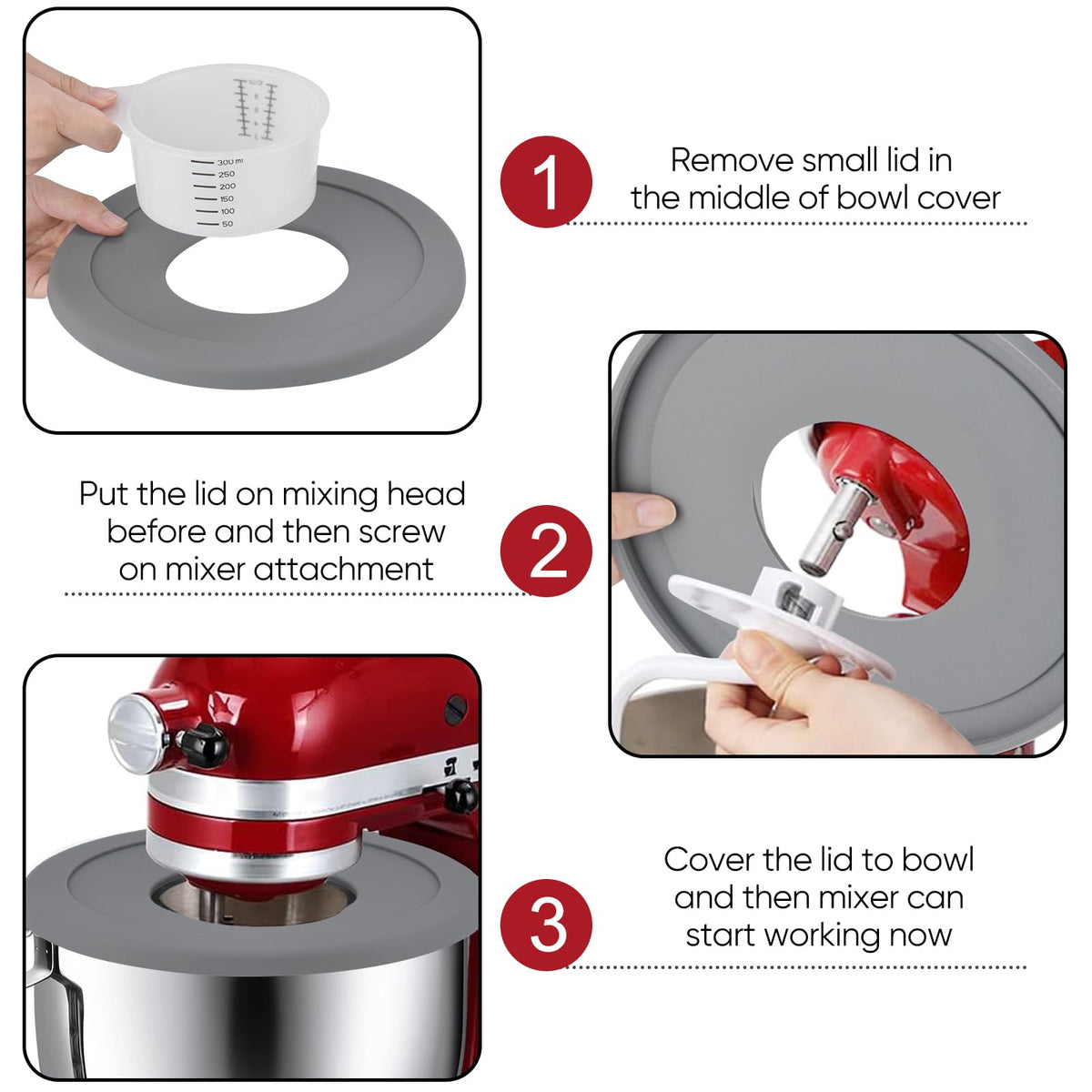 Kitwanda bowl demonstrates compatibility with KitchenAid tilt-head mixers