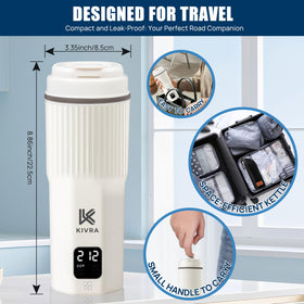 KIVRA Travel Kettle steel lid with steam vent for safe pouring.