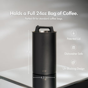 KIVY airtight stainless steel seal keeps beans fresh longer
