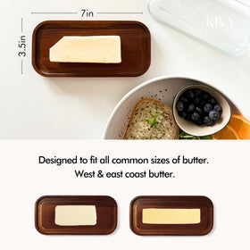 KIVY butter dish on a countertop highlights compact, space-saving design.