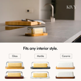 KIVY butter dish stored in refrigerator door shelf saving space
