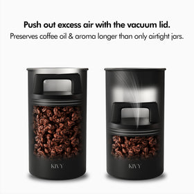 KIVY coffee beans storage canister preserves oils and aroma
