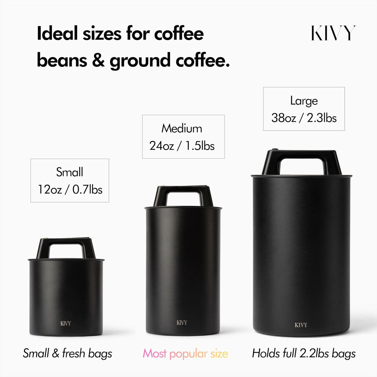 KIVY kitchen coffee accessory showcases modern stainless steel design.
