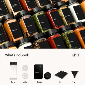 KIVY tiered spice tray design providing a clear spice overview.