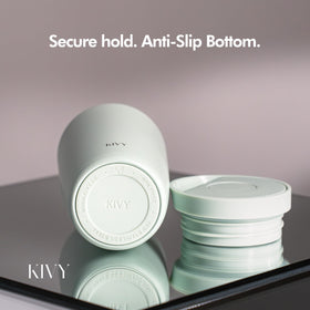 KIVY Travel Mug features a secure lid for spill-free daily use.