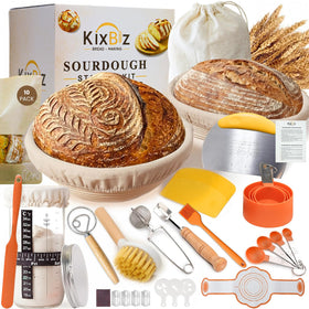Kixbiz round banneton basket for even fermentation and artisan loaf scoring.