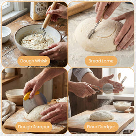 Kixbiz sourdough starter jar to monitor feeding progress.