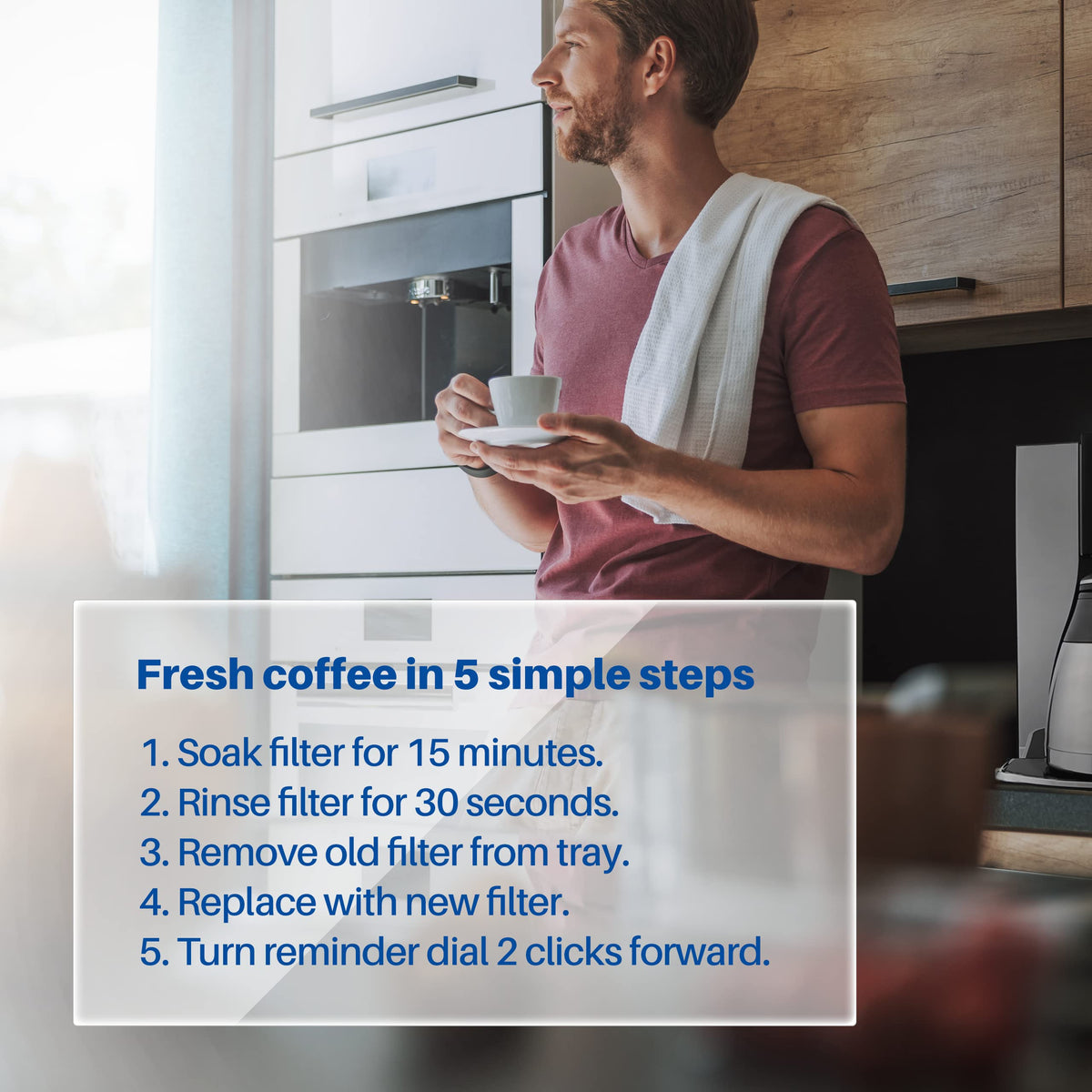 K&J Mr. Coffee charcoal disc with flavor-focused use case for better-tasting brew.