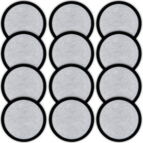 K&J Mr. Coffee charcoal disc pack front view showing convenient replacement filters for easy swaps.
