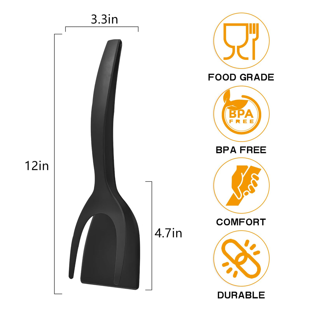 KJG ergonomic handle design offers comfortable grip during busy cooking sessions.
