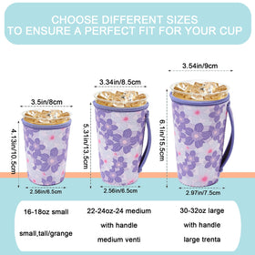 KJQJLY 3-pack sleeve on a 22-24 oz cup provides secure grip.
