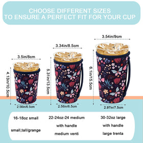 KJQJLY Butterfly Bush sleeve on cup with easy grip while holding beverage