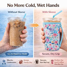 KJQJLY 3 Pack sleeves shown for small, medium, and large cups