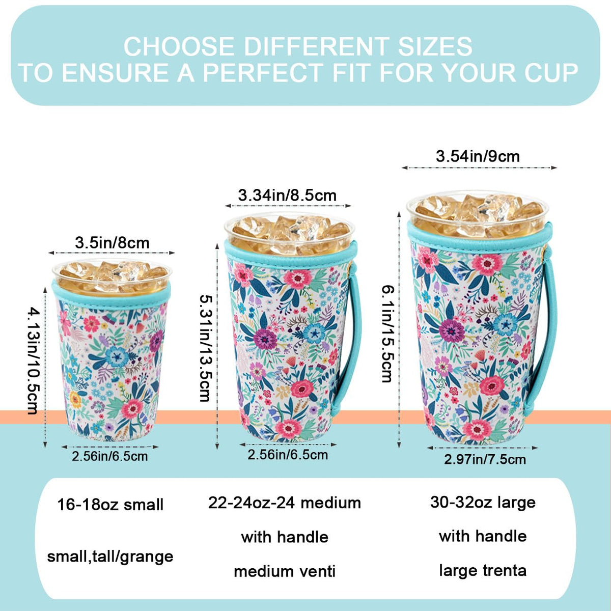 KJQJLY iced coffee sleeve demonstrates condensation-free grip on cup