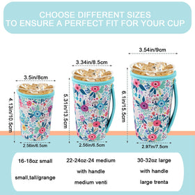 KJQJLY iced coffee sleeve demonstrates condensation-free grip on cup