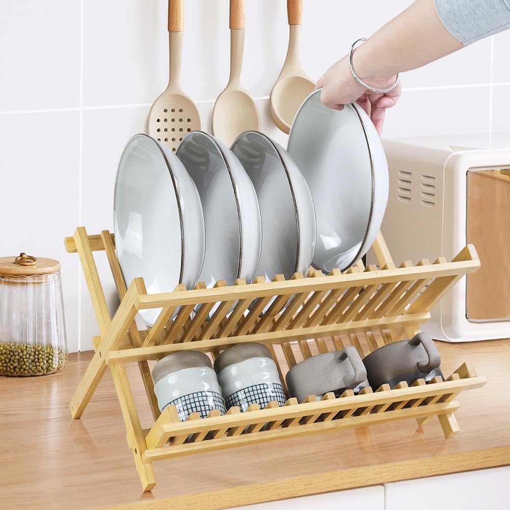 KKTONER bamboo rack unfolded dimensions for counter layout planning