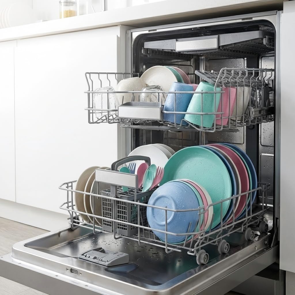KL Kaloo microwave-safe plates shown for easy reheating