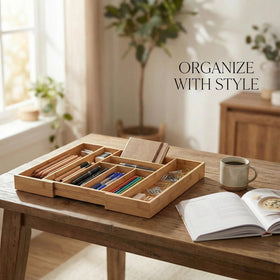Klabelle easy care maintenance for bamboo organizer
