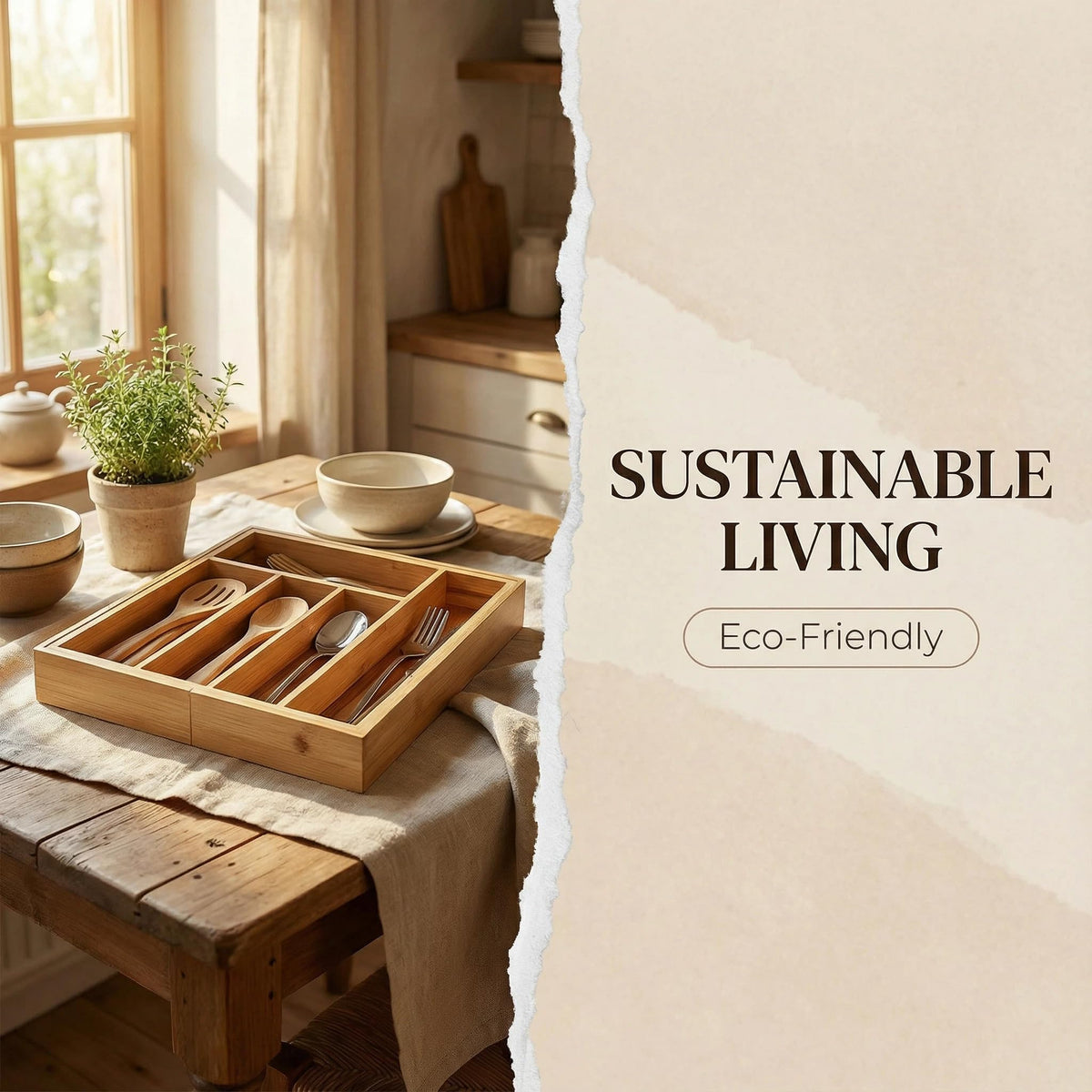 Organizer on a countertop with utensils for quick access