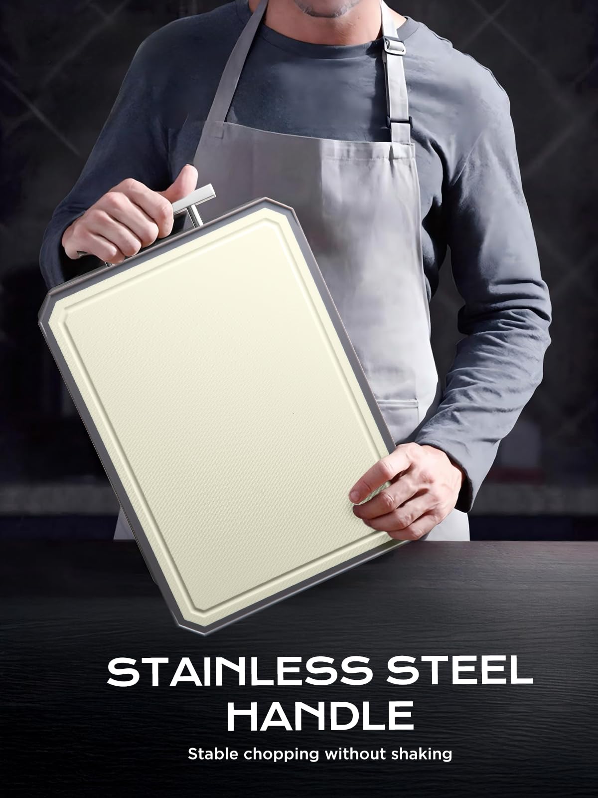 KLAPOLA extra-large cutting board dishwasher-safe for easy cleaning after meals