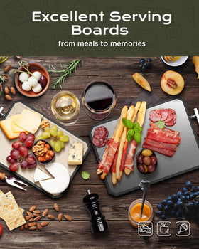 KLAPOLA extra-large cutting board wheat straw veggie side ideal for fruits and vegetables