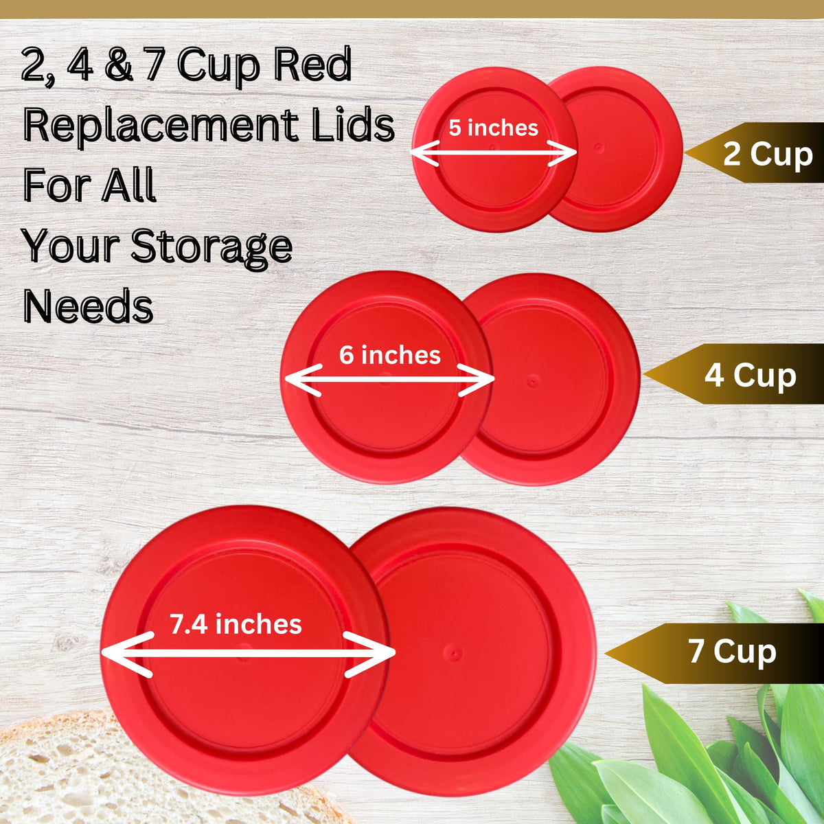 Klare Ware 4-cup red lid on bowl showing secure fit for storage.