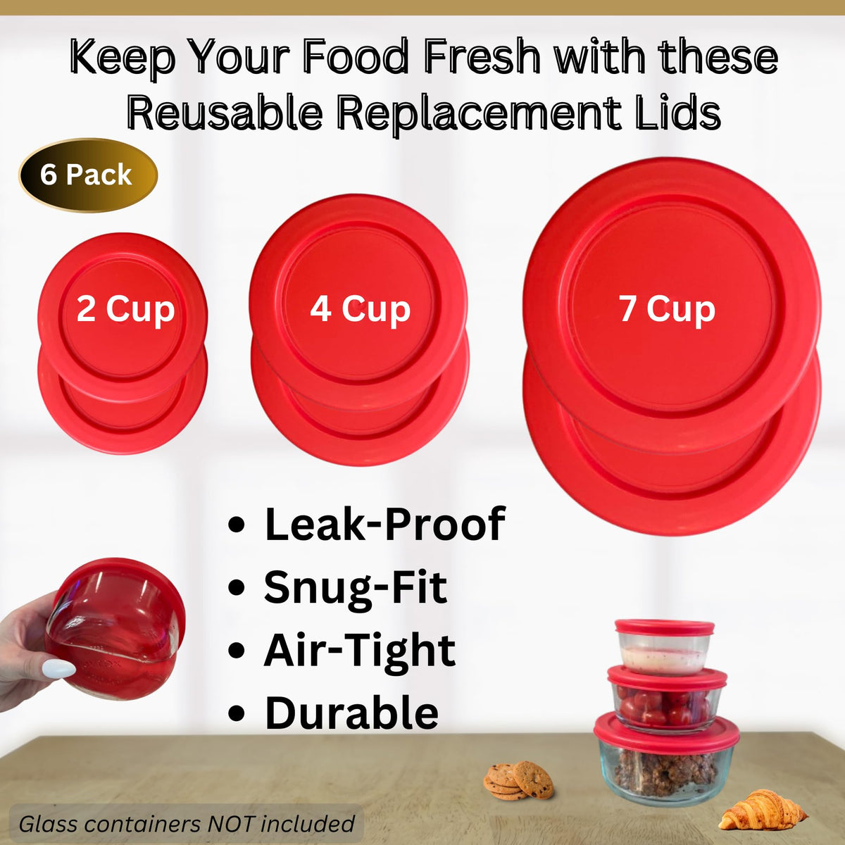 Klare Ware microwave-safe lid ready for reheating without odors.