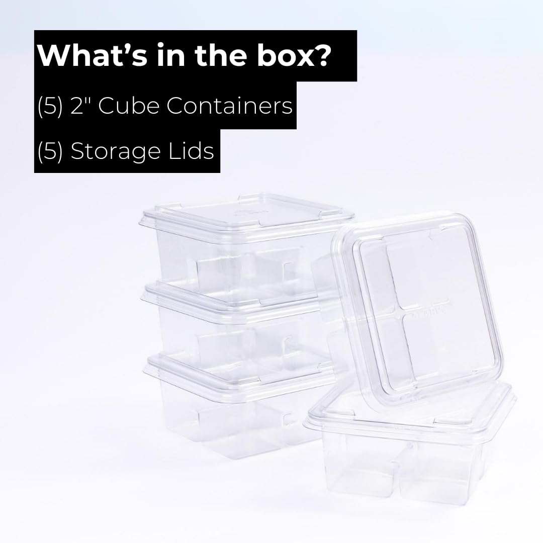 Klaris stackable freezer ice storage saves space while keeping ice pristine.