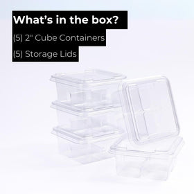 Klaris stackable freezer ice storage saves space while keeping ice pristine.