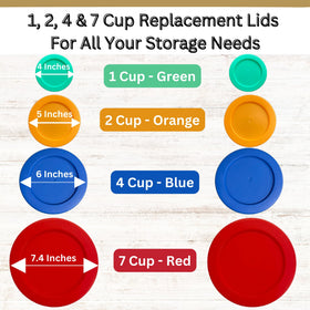 Klare Ware 2 cup orange lid snugly seals 2-cup bowls to prevent spills