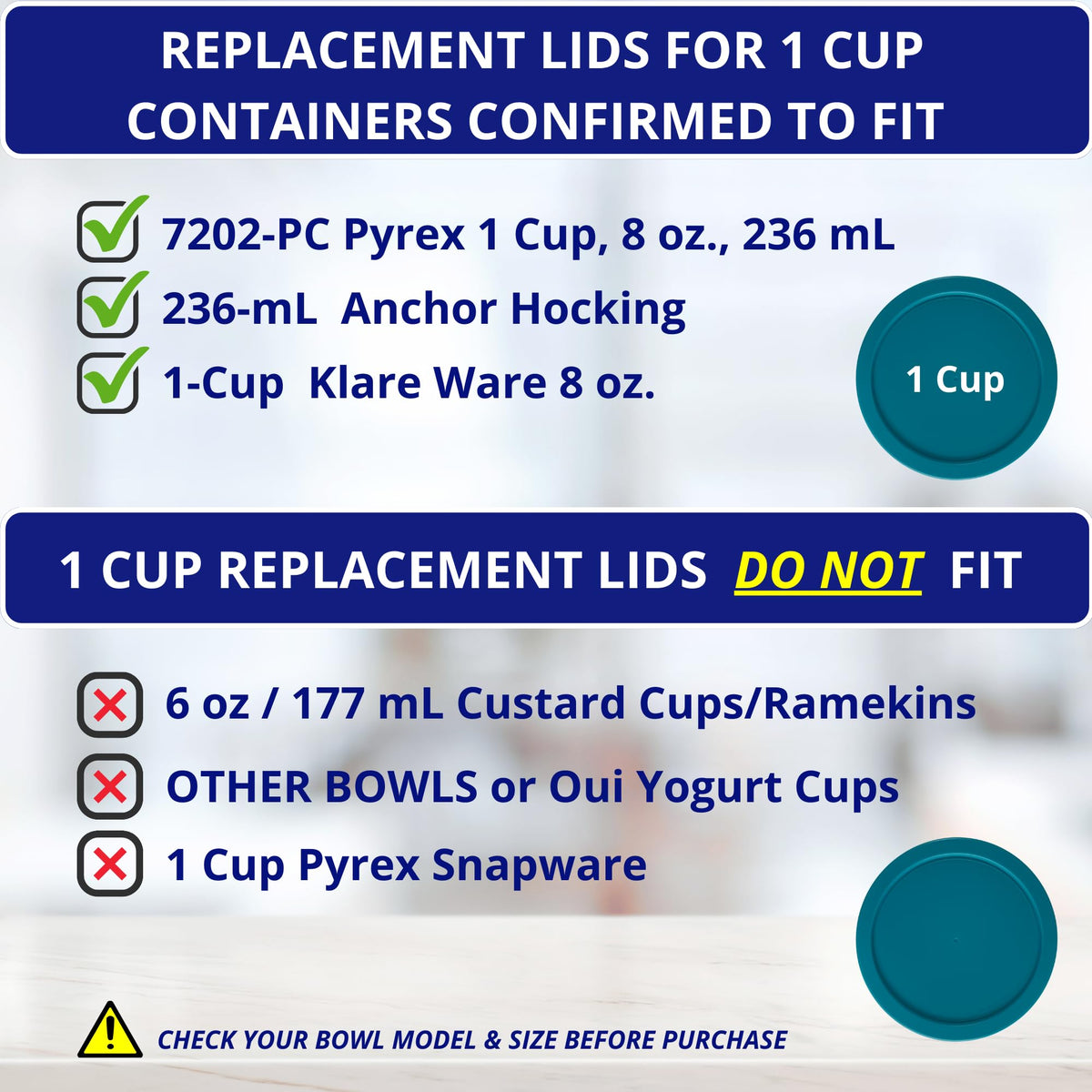 Klare Ware turquoise lid features secure-fit design to prevent leaks.