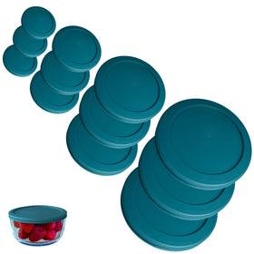 Klare Ware turquoise 1-cup lid seals airtight for fresh leftovers.