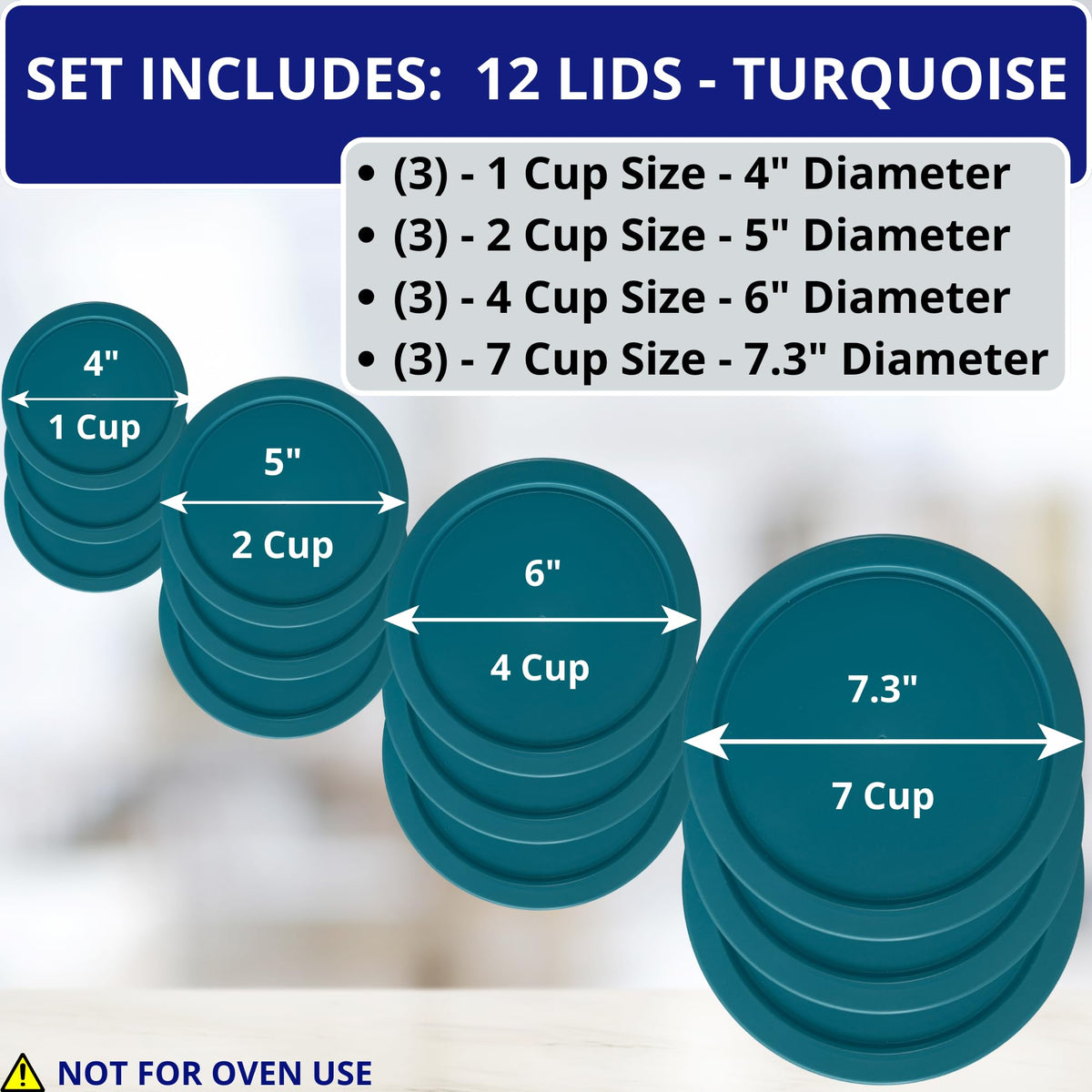 Klare Ware turquoise 2-cup lid keeps meals secure and ready to store.