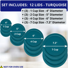 Klare Ware turquoise 2-cup lid keeps meals secure and ready to store.