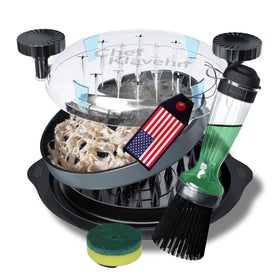 KLAVEHN chicken shredder with detachable plate for mess-free transfer