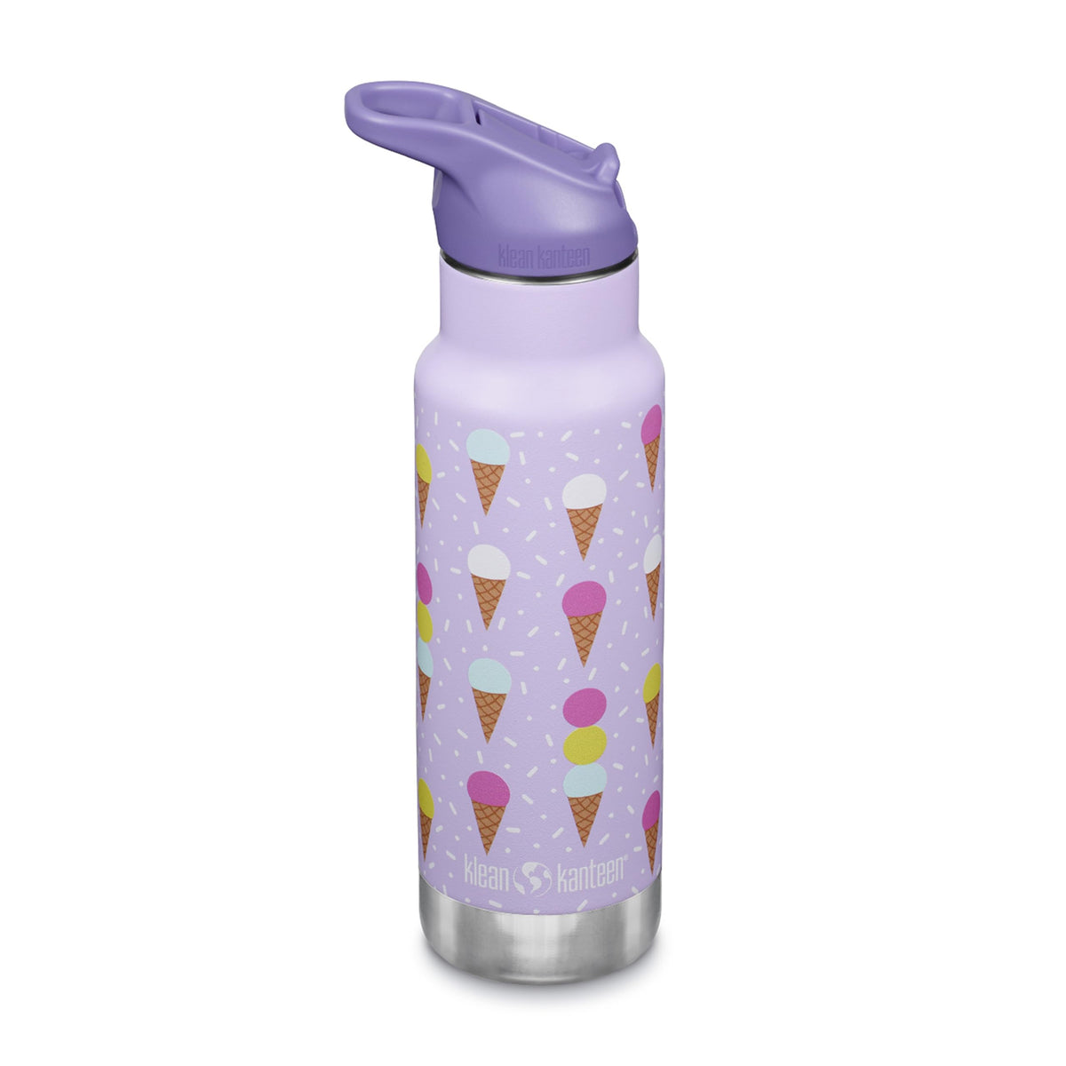 Klean Kanteen kid's bottle with flip seal cap for leakproof sipping and mess-free use
