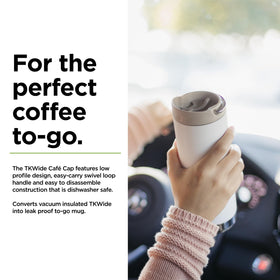 Klean Kanteen TKWide Café Cap BPA-free components for safe use.